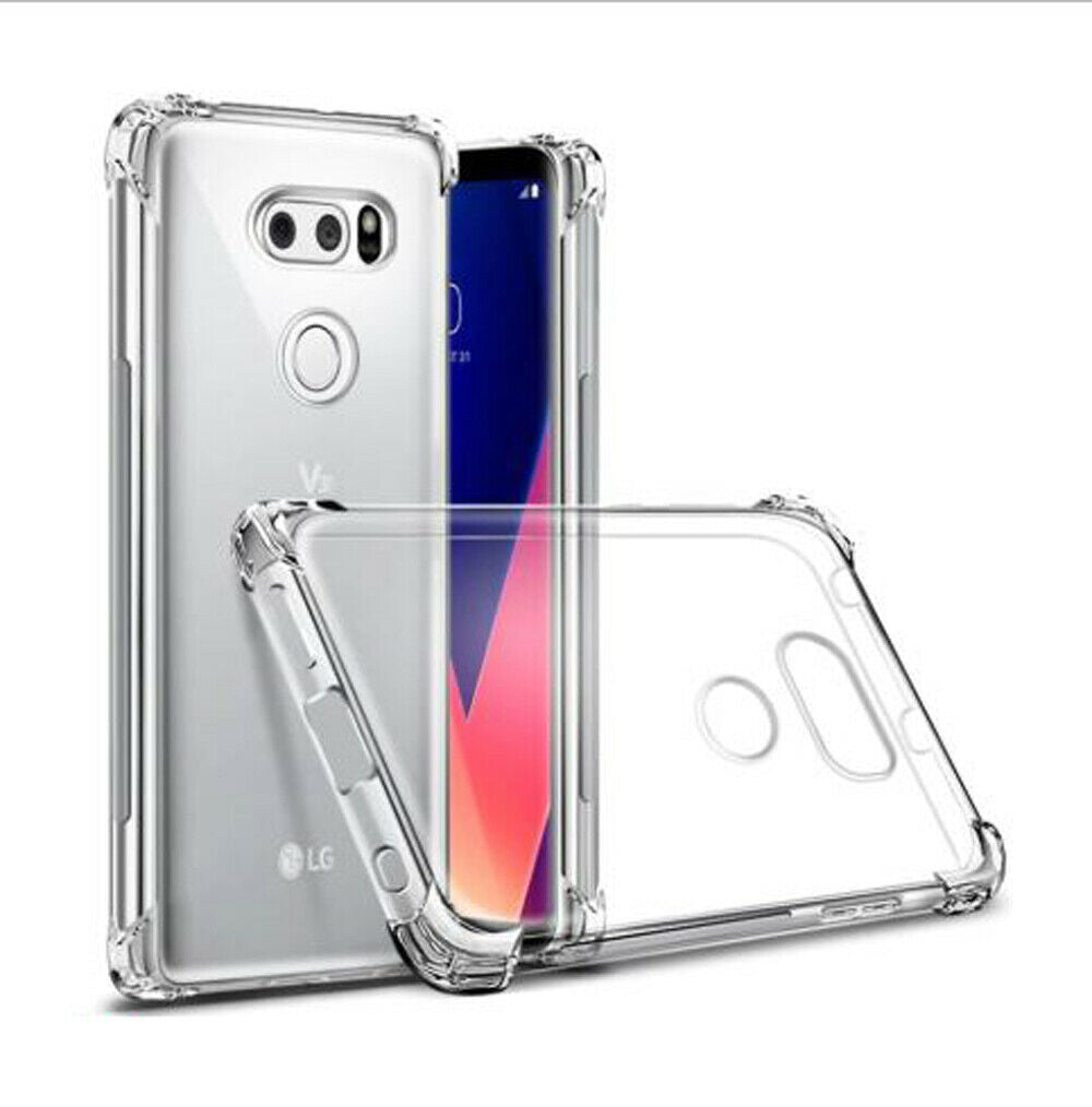 For LG V50 ThinQ Clear Case Heavy Duty Bumper Shockproof Cover