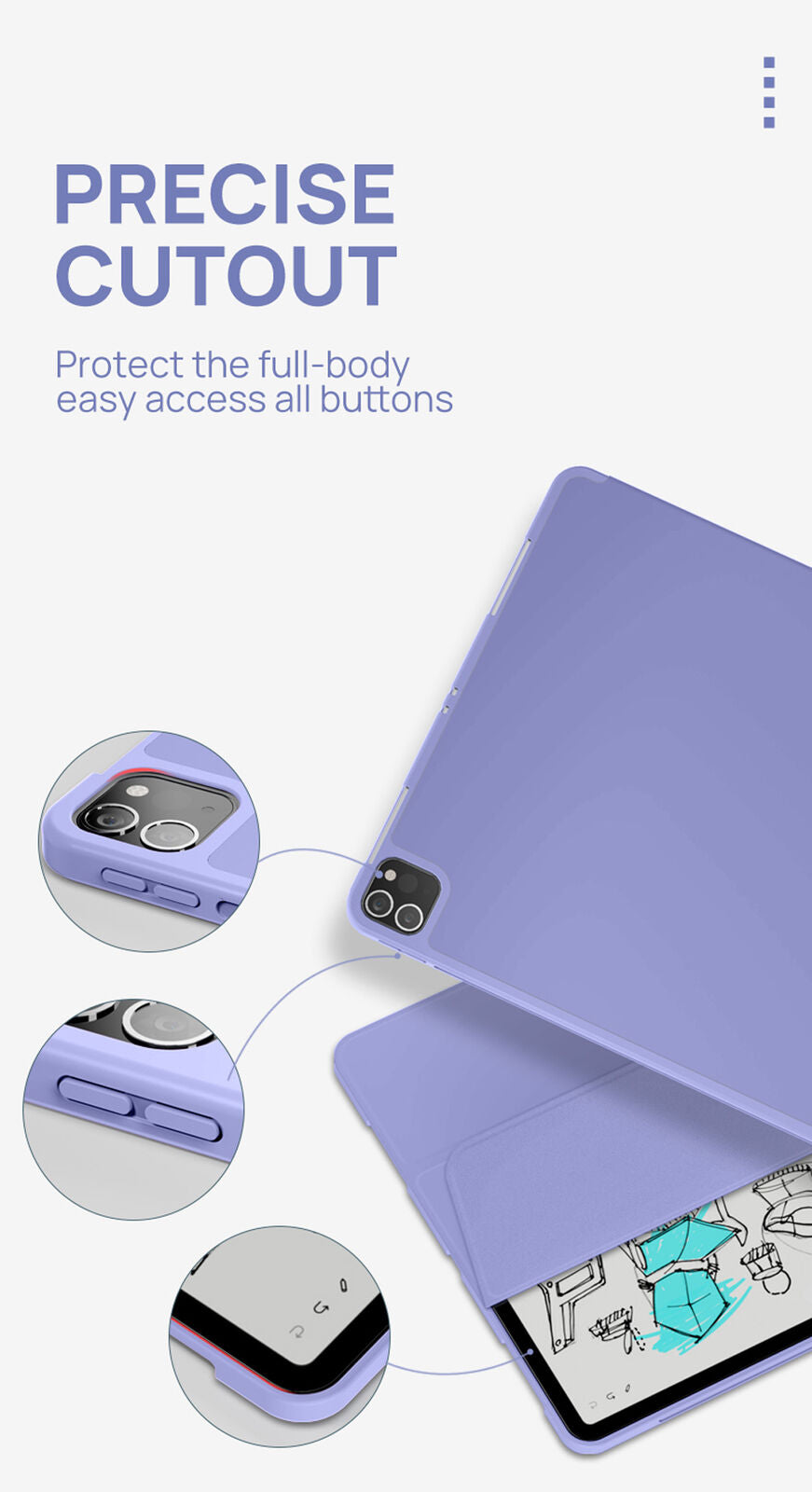 iPad Pro 2021 11 Inch  Leather Case Cover Pencil Charging