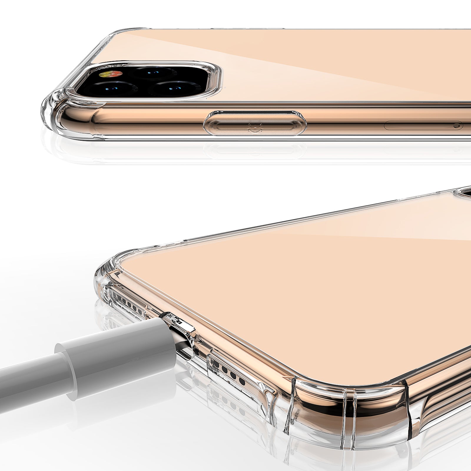 iPhone XI 11 Pro Max Case Clear Heavy Duty 2019 Shockproof TPU Bumper Cover