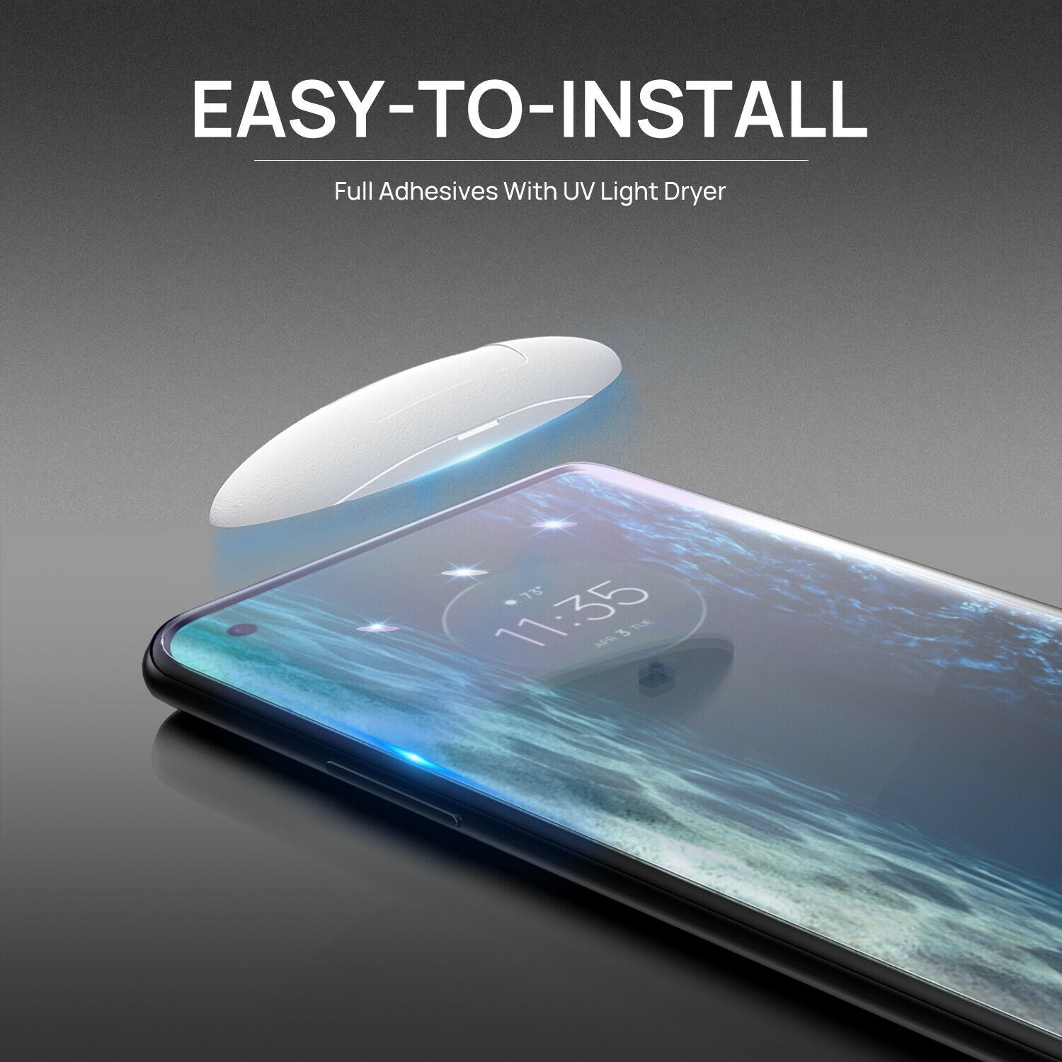 For Motorola Moto Edge 5G 9H UV Full Coverage HD Tempered Glass Screen Protector