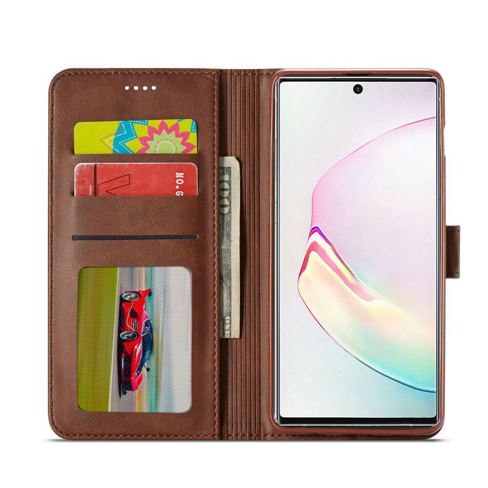 Samsung Galaxy Note 10 Plus Luxury Leather Wallet Flip Case Cover