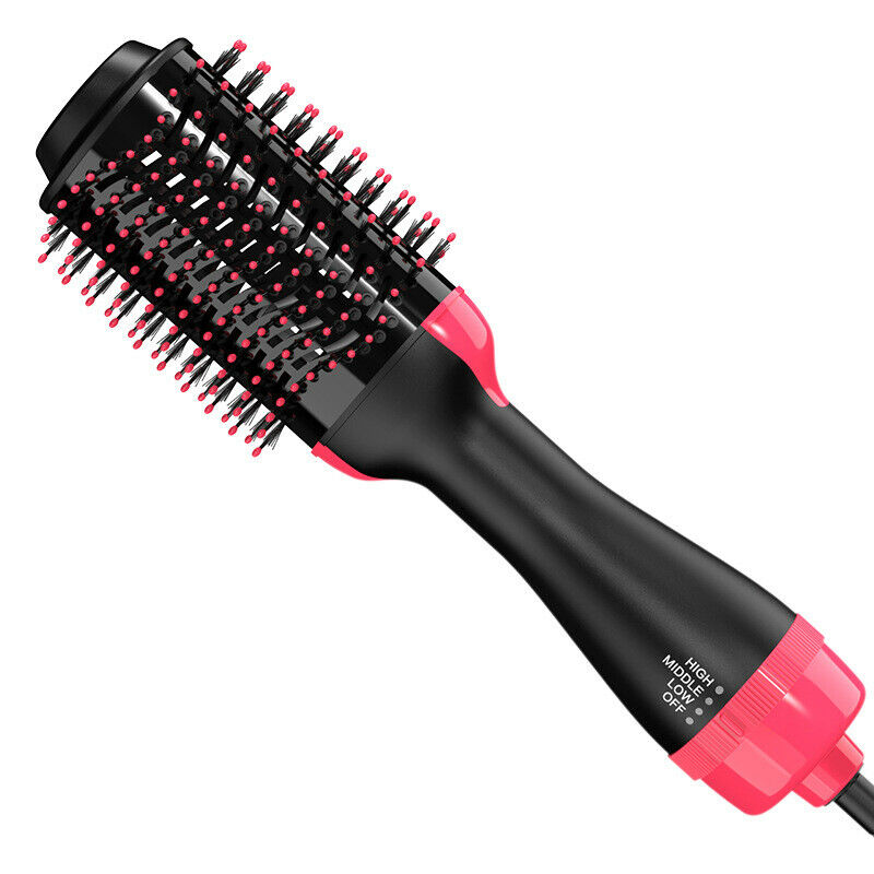 One-Step Hair Dryer 4in1 Styler Volumizer Straightener Curler Comb Hot Air Brush