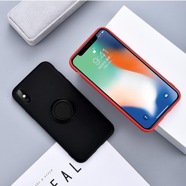 iPhone 8 Plus Thin Soft Silicone Ring Holder Case Cover
