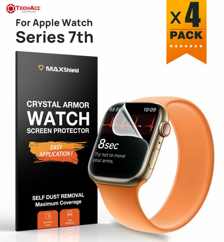Screen Protector for Apple Watch Series 7th 41 45mm 2021 Soft TPU Flim iWatch