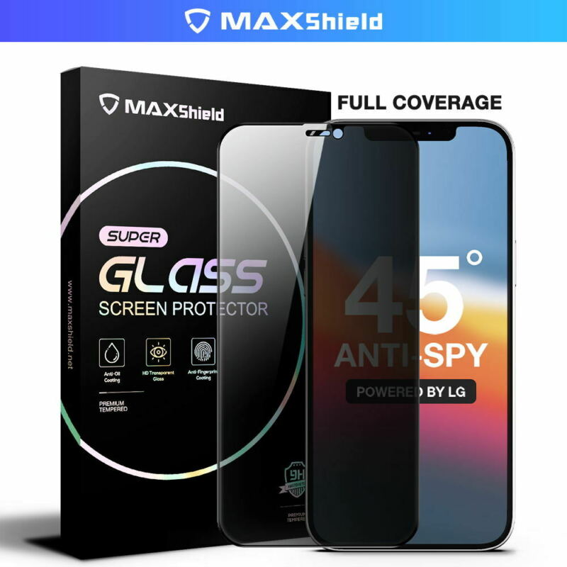 Privacy Anti-Spy Full Glass Tempered Screen Protector For iPhone 12 Pro Full Coverage