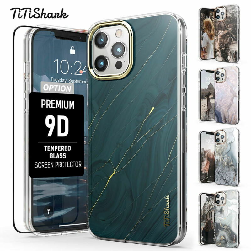 For Apple iPhone 12 Pro Max 6.7" Case Clear Slim Stylish Marble Shockproof Cover