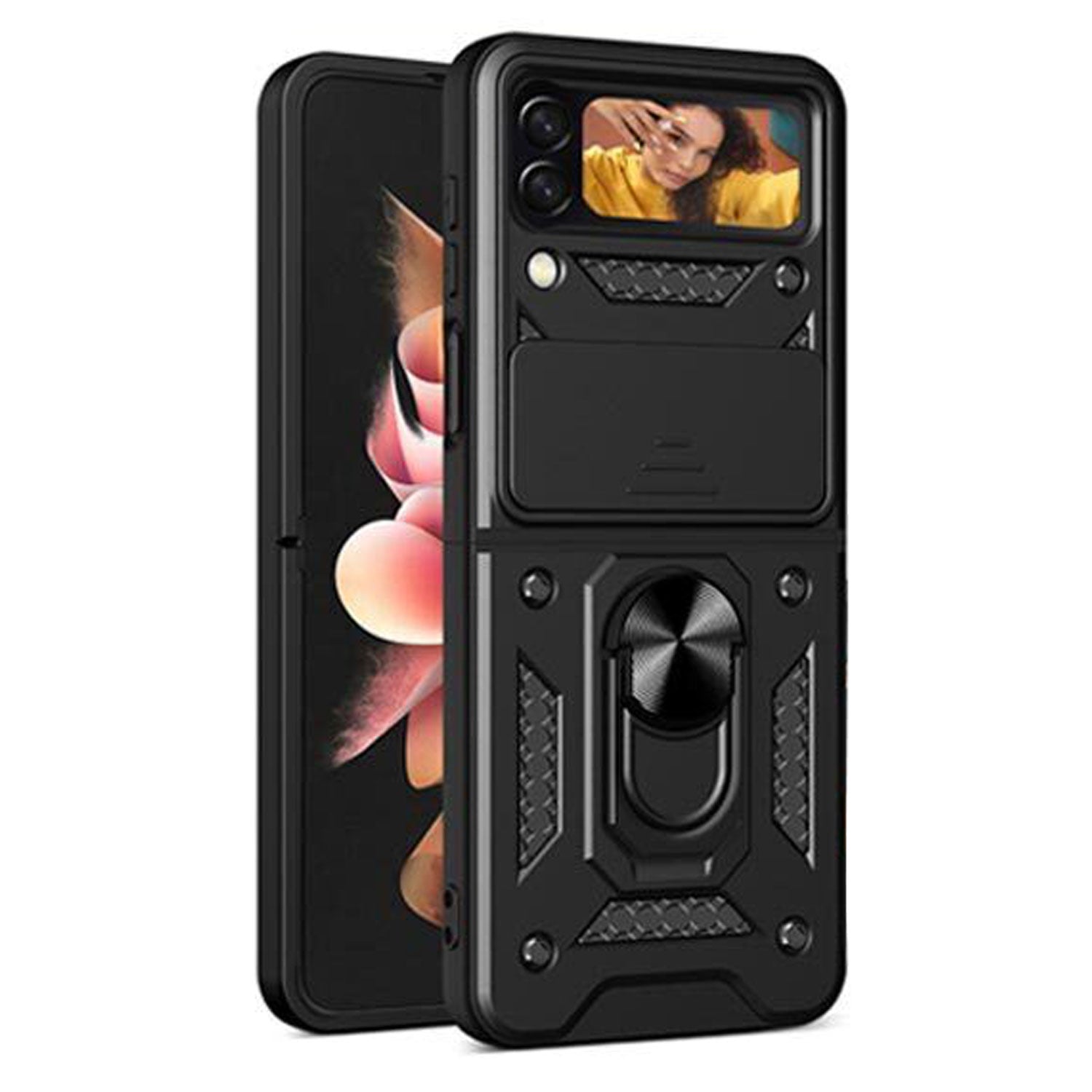 For Samsung Galaxy Z Flip Fold 5 4 5G Case Shockproof Rugged Ring Holder Cover