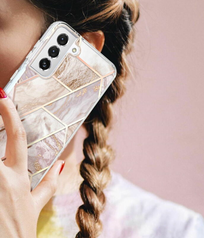 For Samsung Galaxy S21 Plus 5G Case Clear Slim Marble Shockproof Cover