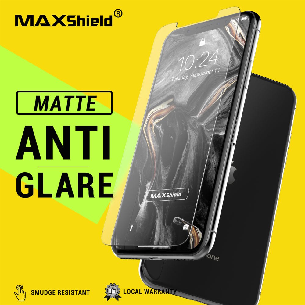 MAXSHIELD Matte Tempered Glass Screen Protector For Apple iPhone XI 11 Pro