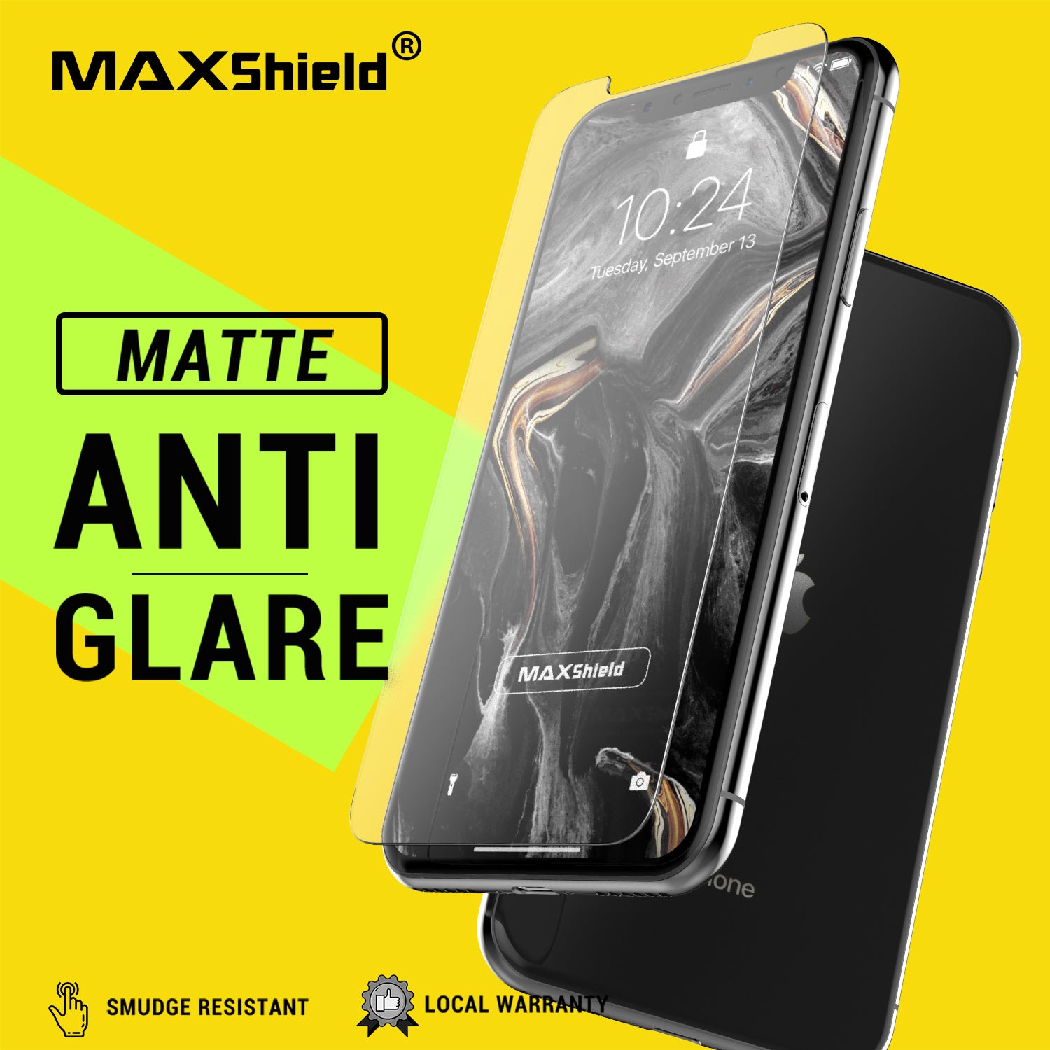 MAXSHIELD Matte Tempered Glass Screen Protector For Apple iPhone XI 11 Pro