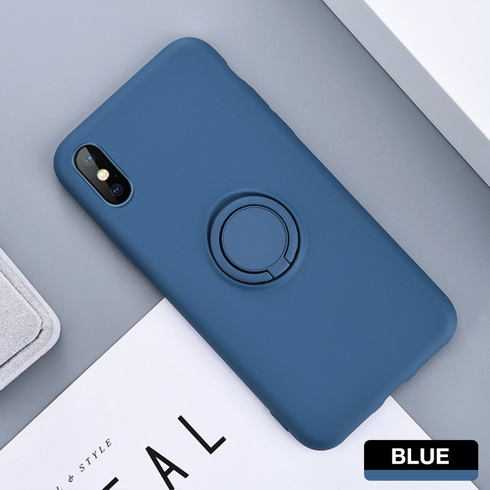 iPhone XS MAX Thin Soft Silicone Ring Holder Case Cover