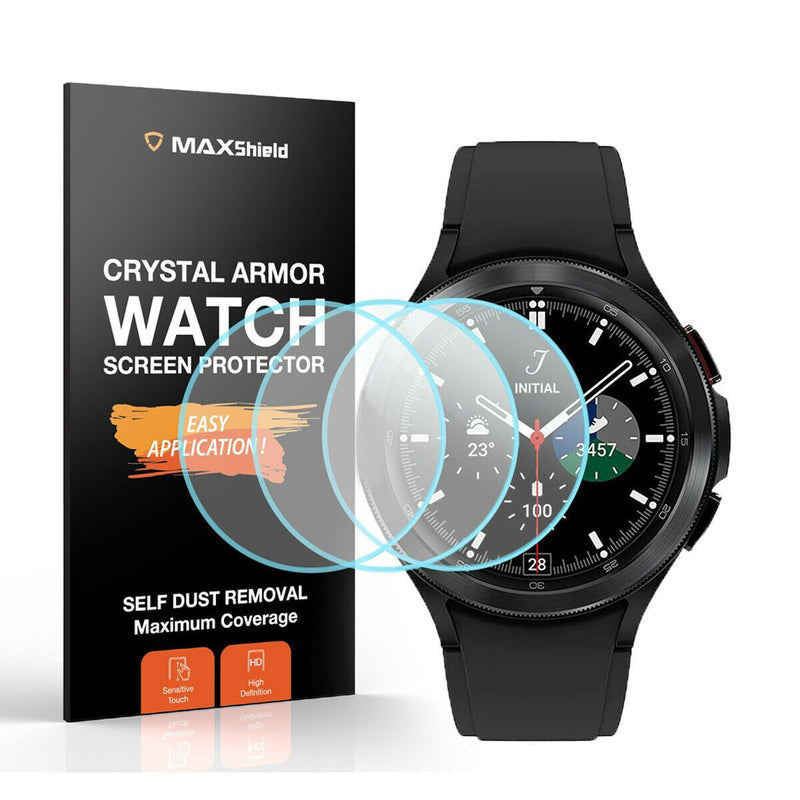 MaxShield Screen Protector for Galaxy Watch 4 Classic 40 42 44 46 Tempered Glass