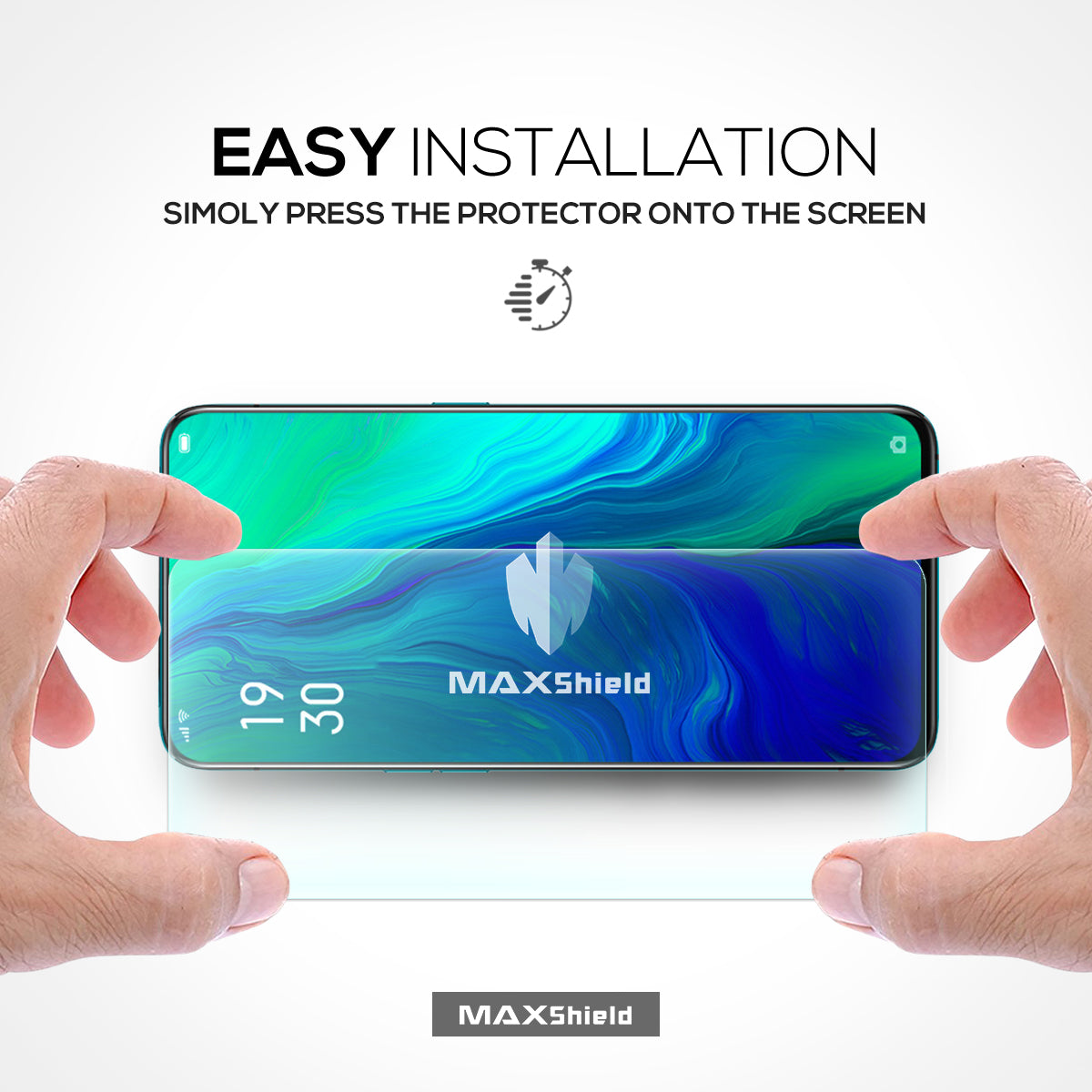 MAXSHIELD OPPO Reno 10X Zoom Full Adhesion Tempered Glass Screen Protector