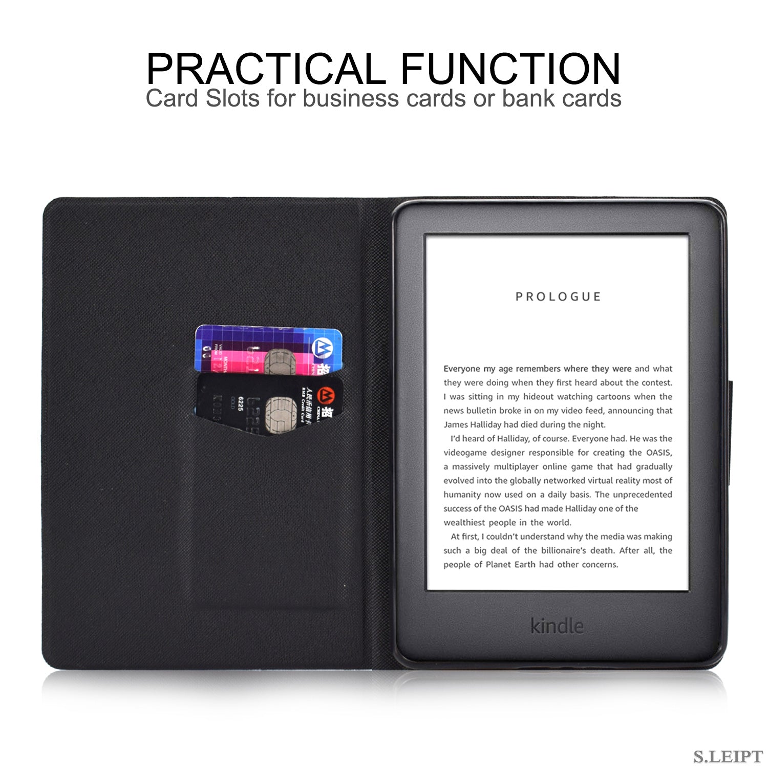 Leather Case For All-New Kindle 2019 10th Gen 6" Card Slot Magnetic Stand Cover