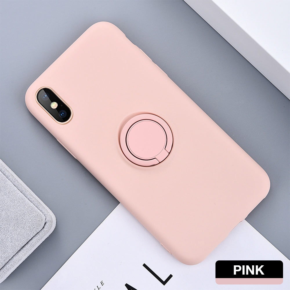 iPhone XR Thin Soft Silicone Ring Holder Case Cover