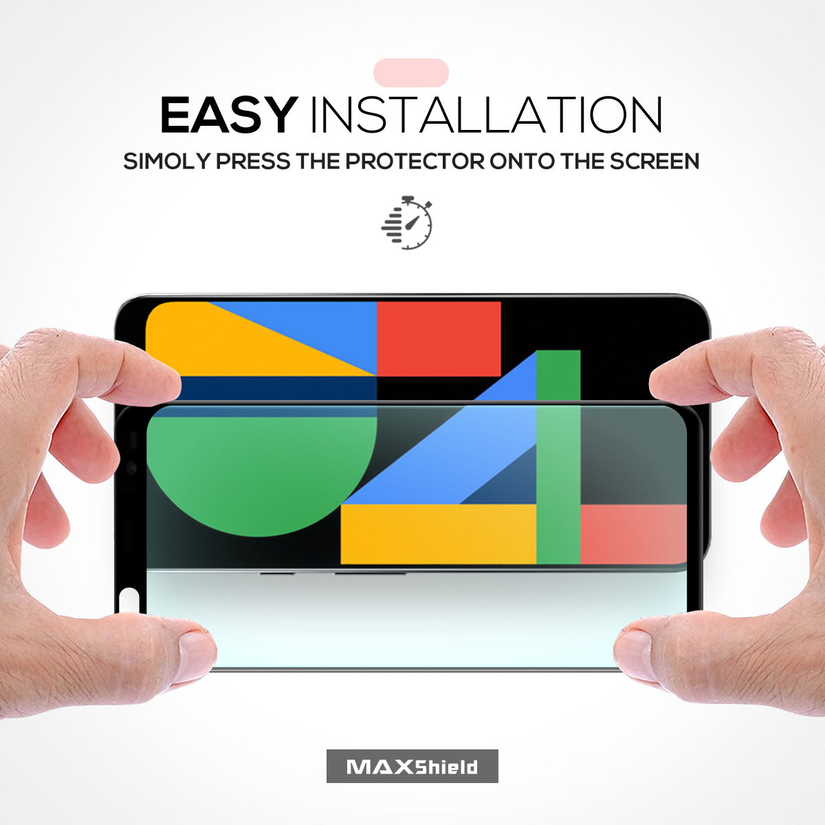 Google Pixel 4 XL MAXSHIELD Full Cover Premium Tempered Glass Screen Protector