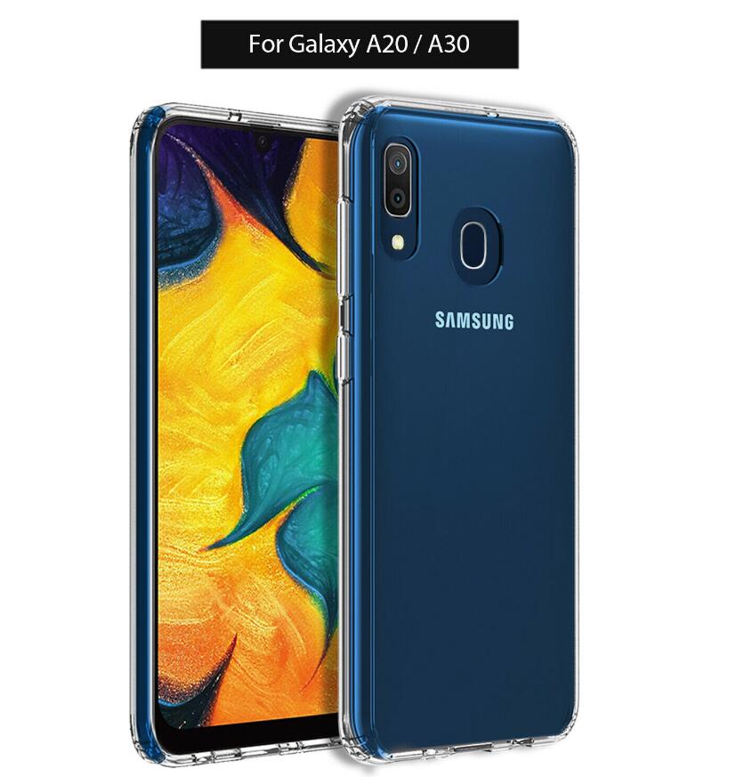 Hard Clear Samsung Galaxy A20 Case Clear Heavy Duty Shockproof Slim Cover