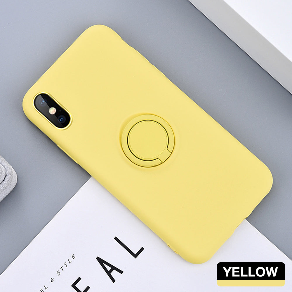 iPhone 8 Plus Thin Soft Silicone Ring Holder Case Cover