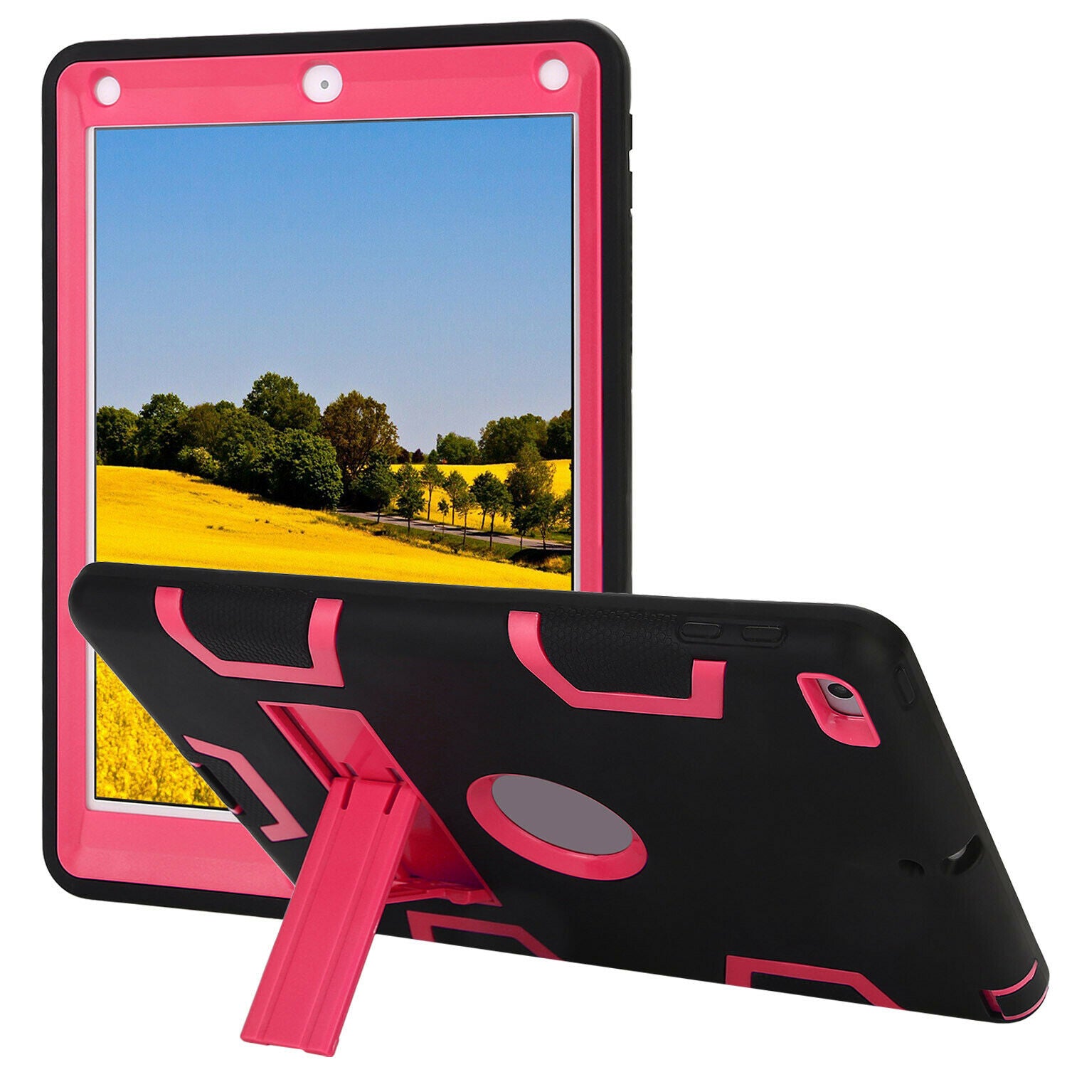 Kids Shockproof Case Heavy Duty Tough Kick Stand Cover for iPad Mini 1/2/3