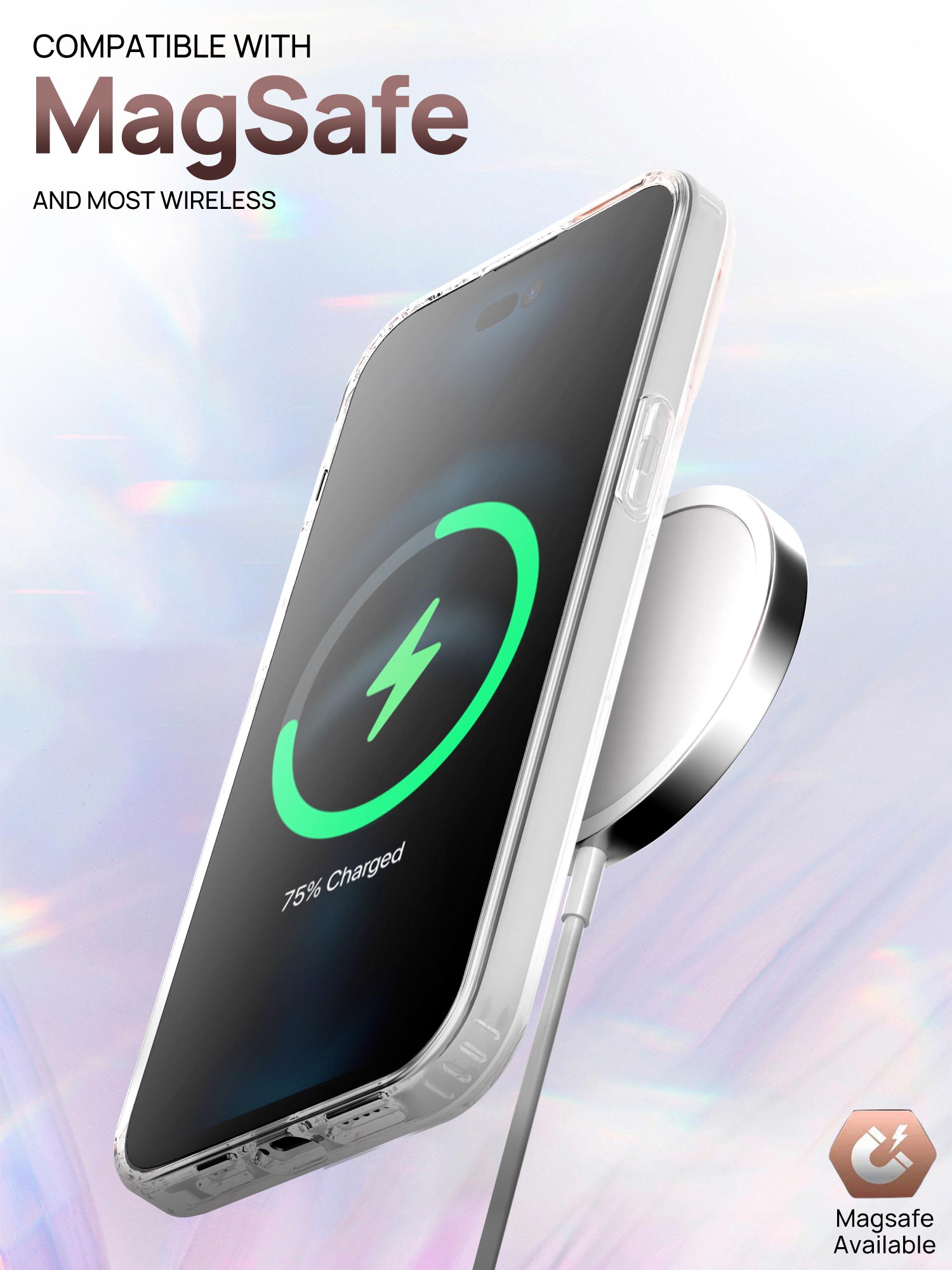 TiTiShark For iPhone 14 Pro Max Plus Case Clear Marble Shockproof Case