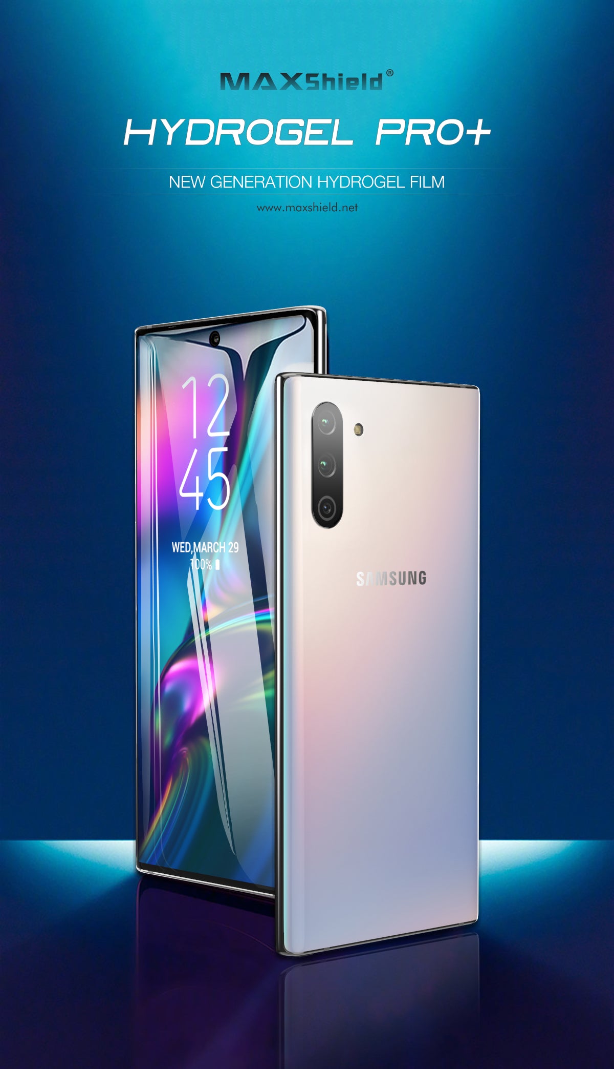 GALAXY NOTE 10 Plus MAXSHIELD HYDROGEL AQUA FLEXIBLE Crystal Film Screen Protector