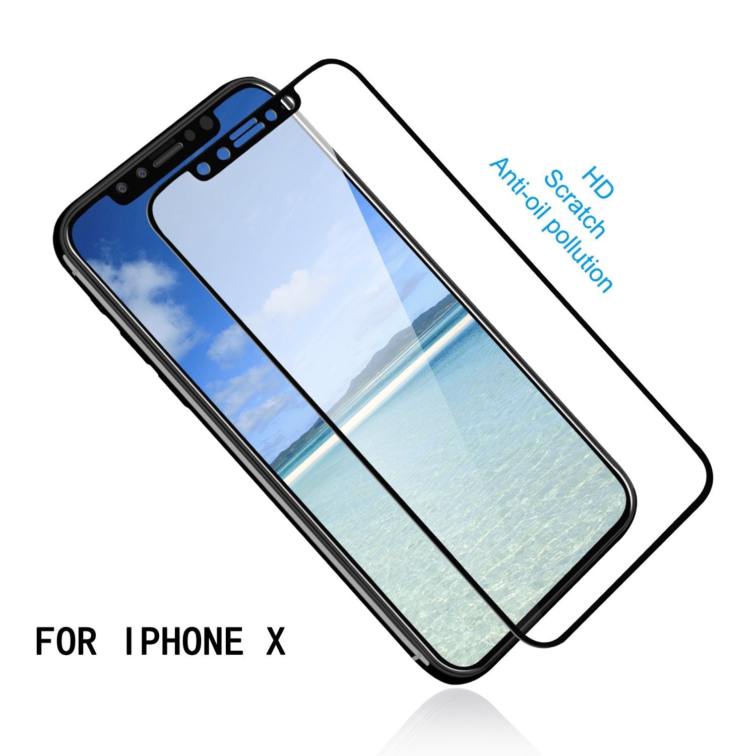 MAXSHILD 5D Full Coverage Glass Screen Protector For Apple iPhone X