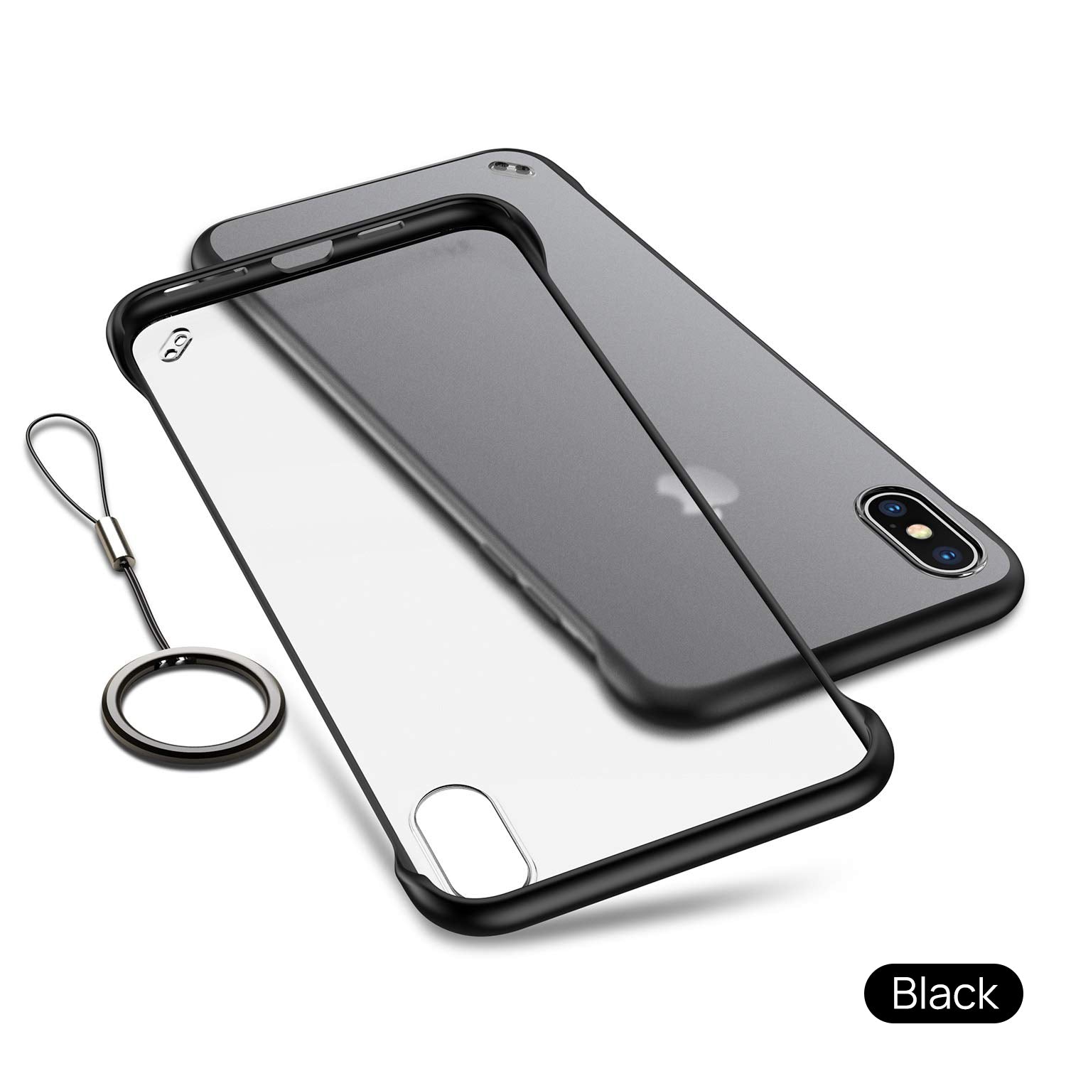 iPhone X Case Cover, Slim Matte Back Clear TPU ShockProof Bumper