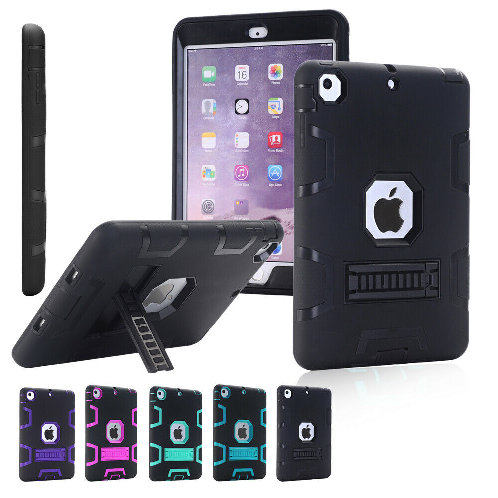 Kids Shockproof Case Heavy Duty Tough Kick Stand Cover for iPad Mini 1/2/3