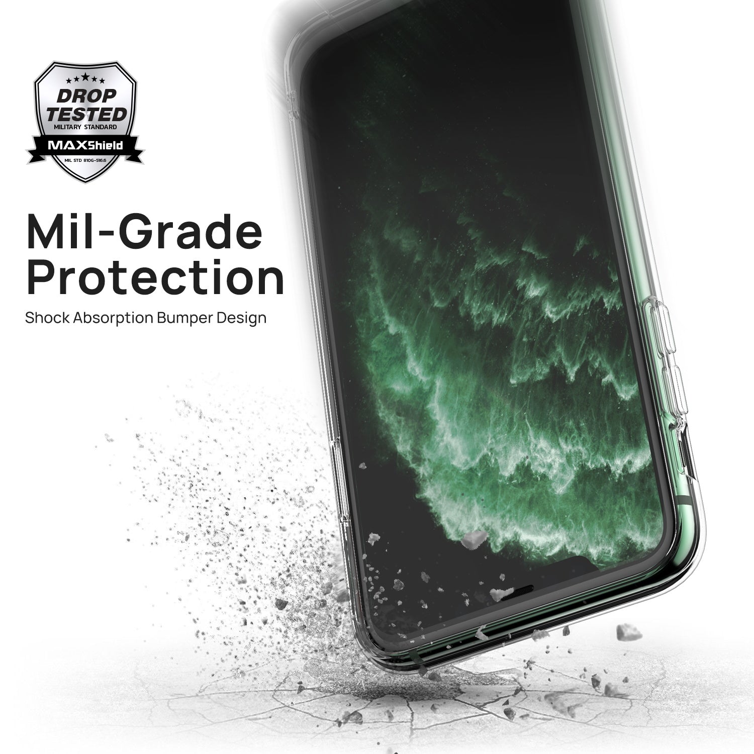 iPhone 11 Case MAXSHIELD Premium Soft Crystal Clear Cover for Apple