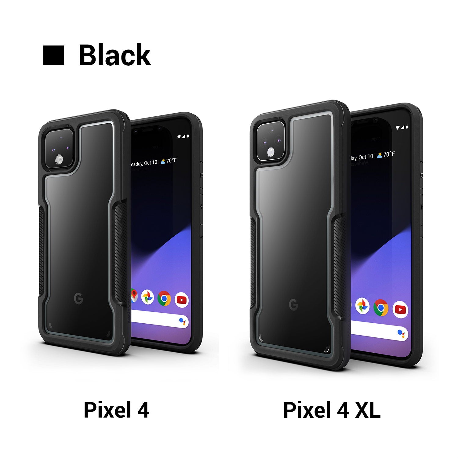 Pixel 4 Case MAXSHIELD Heavy Duty Shockproof Clear Slim Hybrid Cover