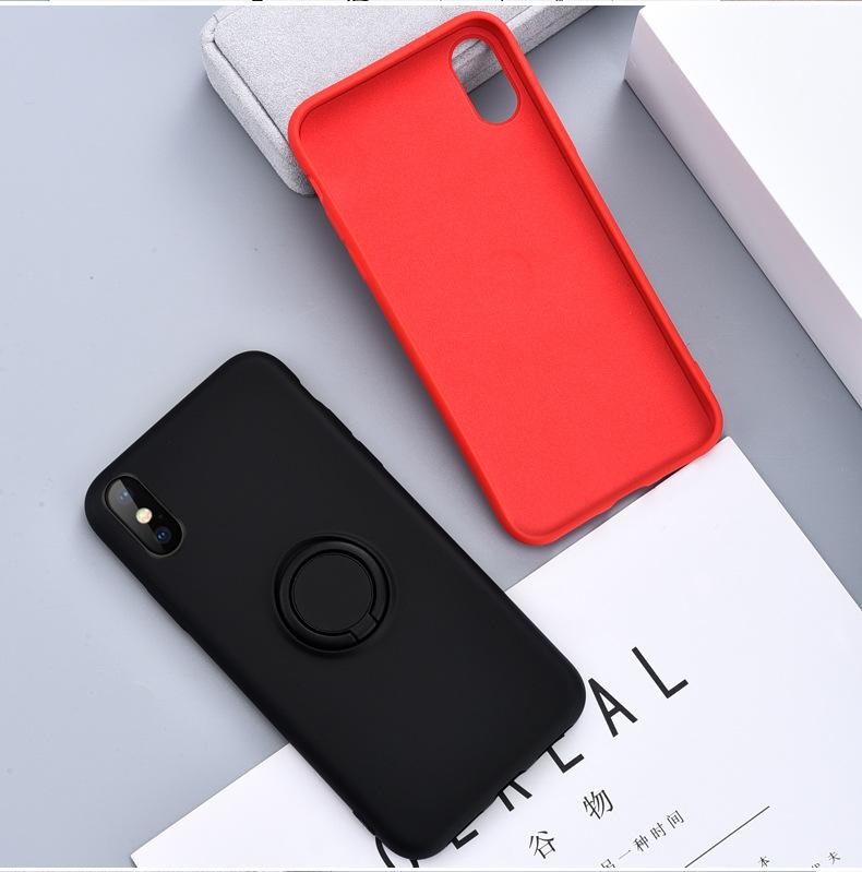 iPhone XR Thin Soft Silicone Ring Holder Case Cover