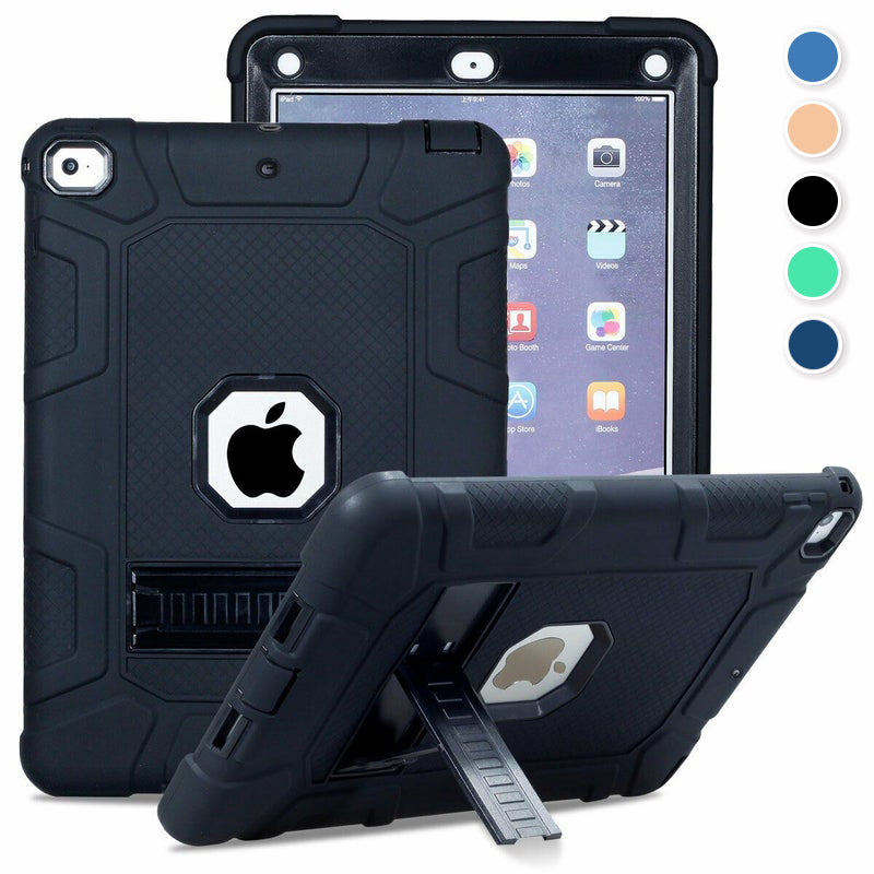 For iPad 6th 9.7'' 2018 Shockproof Rubber Stand Hard Case Cover