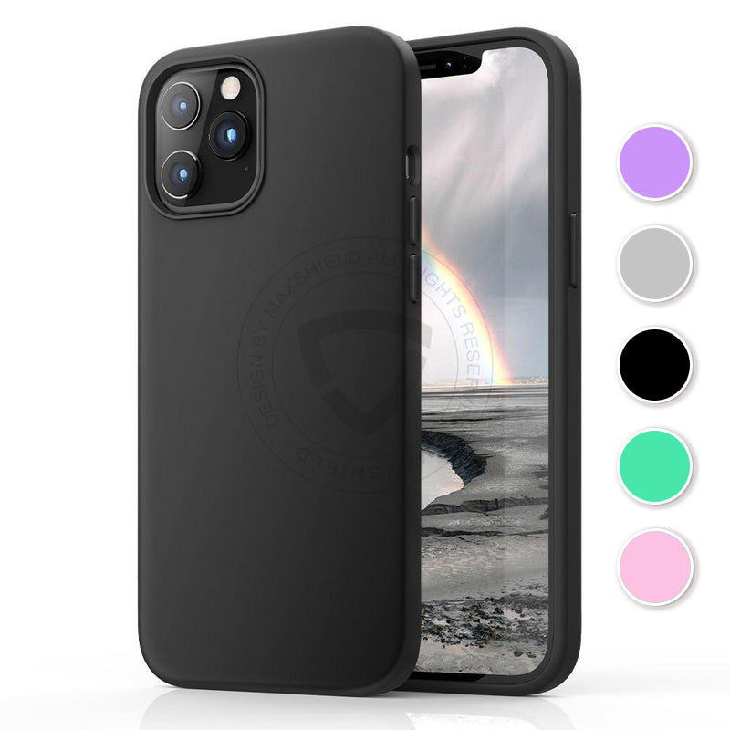 iPhone 12 Pro Max 6.7" Case MAXSHIELD Soft Liquid Silicone Shockproof Cover