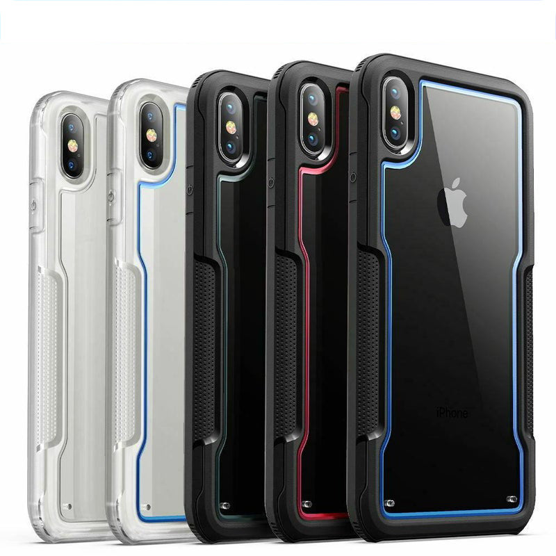 For iPhone X XS Max XR Case MAXSHIELD Clear Heavy Duty Shockproof Slim Cover