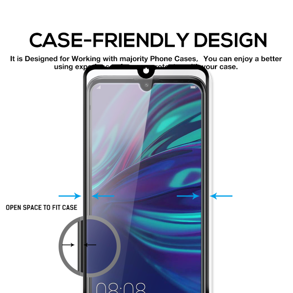Huawei Y7 2019 Full Coverag Tempered Glass Screen Protector