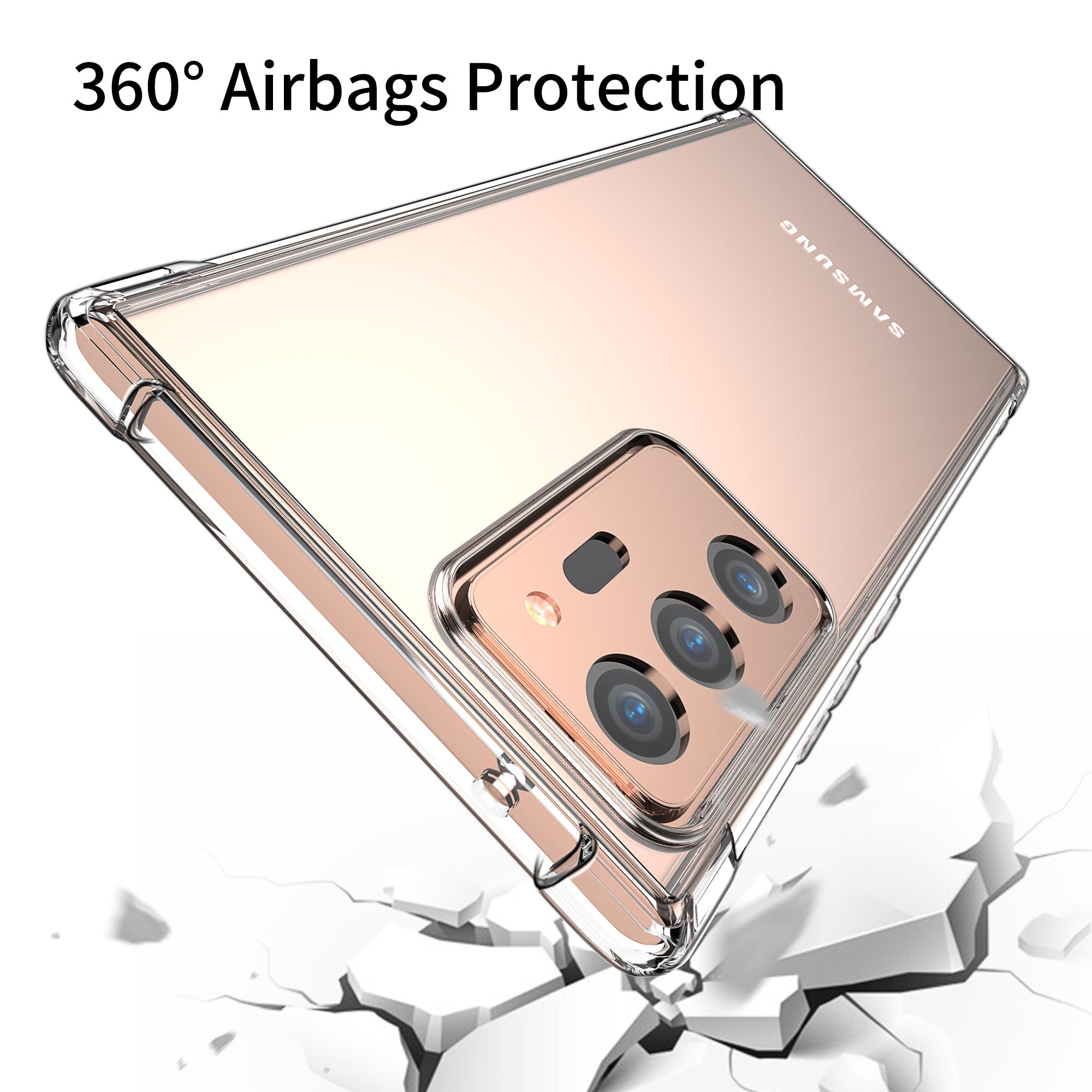 For Galaxy Note 20 Ultra 4G 5G Case Clear Shockproof Slim Bumper Cover