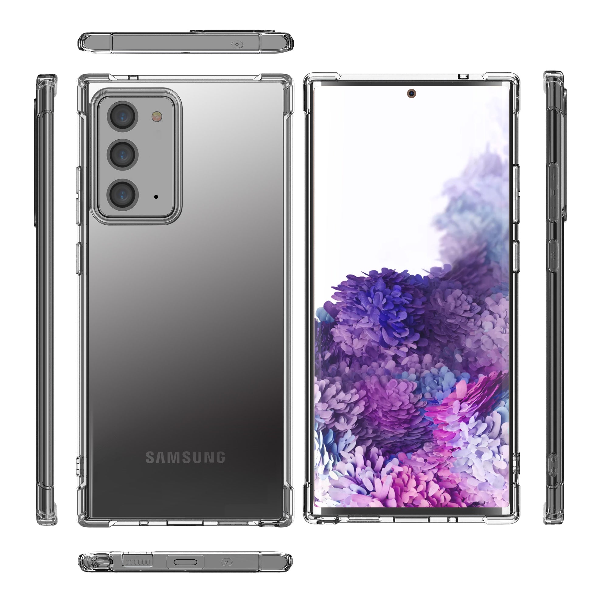 For Galaxy Note 20 Ultra 4G 5G Case Clear Shockproof Slim Bumper Cover