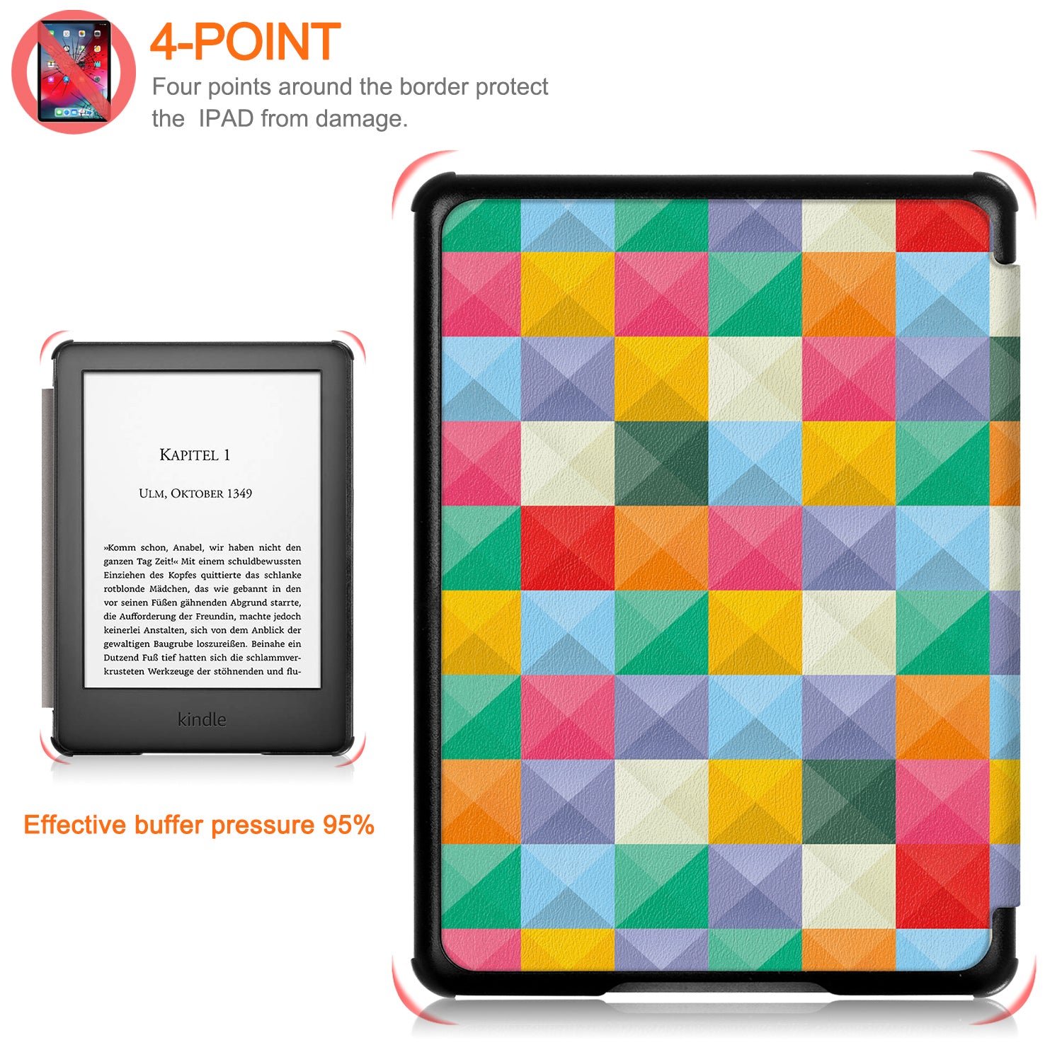 For All-New Amazon Kindle 2019 Case 6" 10th Gen Smart Leather Slim Flip Cover