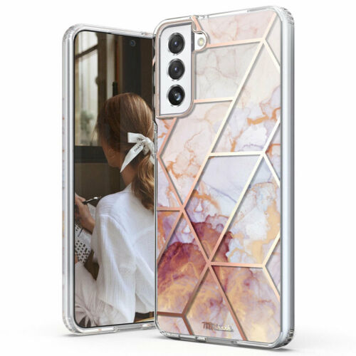 For Galaxy S21 FE  Case Clear Slim Marble Shockproof Cover