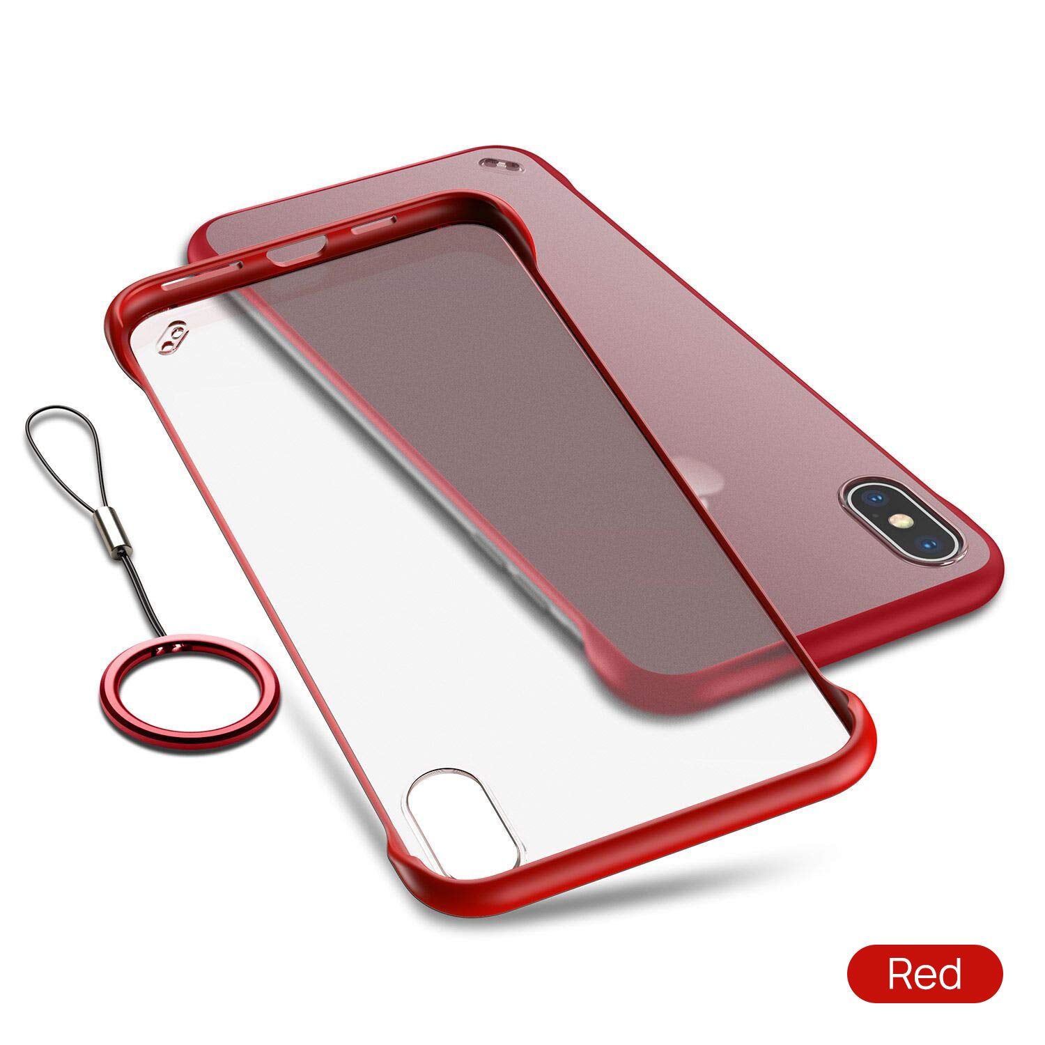 iPhone X Case Cover, Slim Matte Back Clear TPU ShockProof Bumper