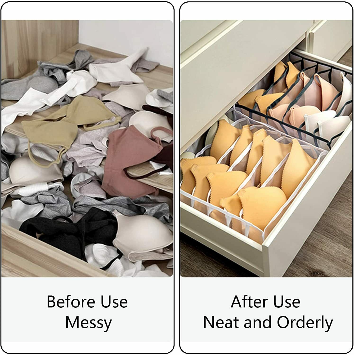 Foldable Drawer Organizer Divider Bra Sock Underwear Storage Closet Wardrobe Box