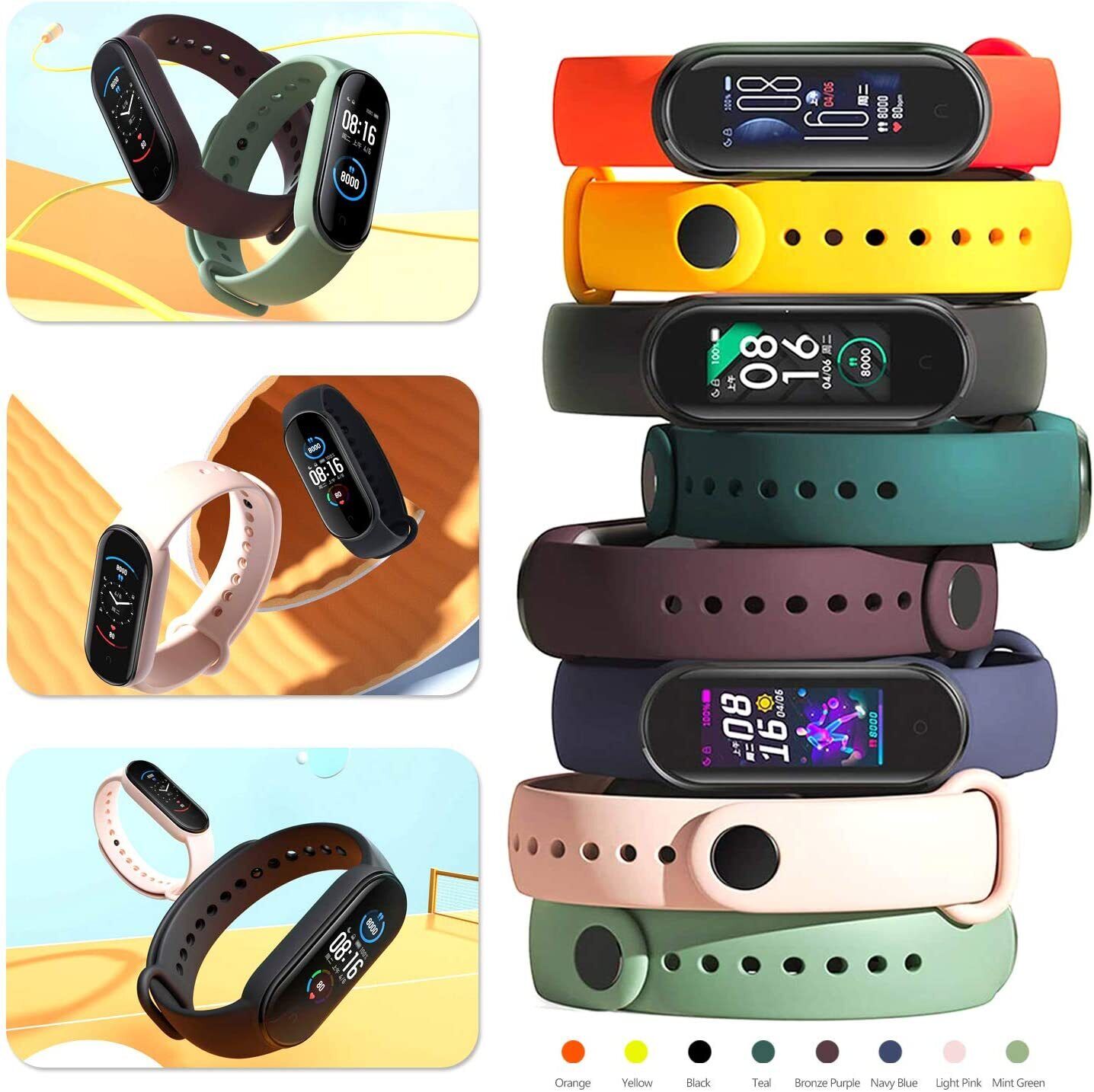 For Xiaomi Mi Band 7 Band Strap Replacement Silicone Wrist Watchband