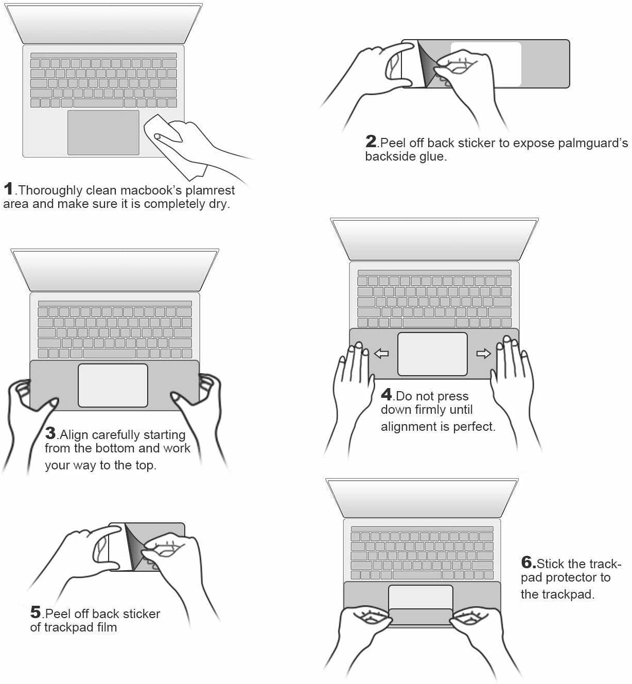 For Macbook Air Pro M2 2022Trackpad Keyboard Protector Cover Skin