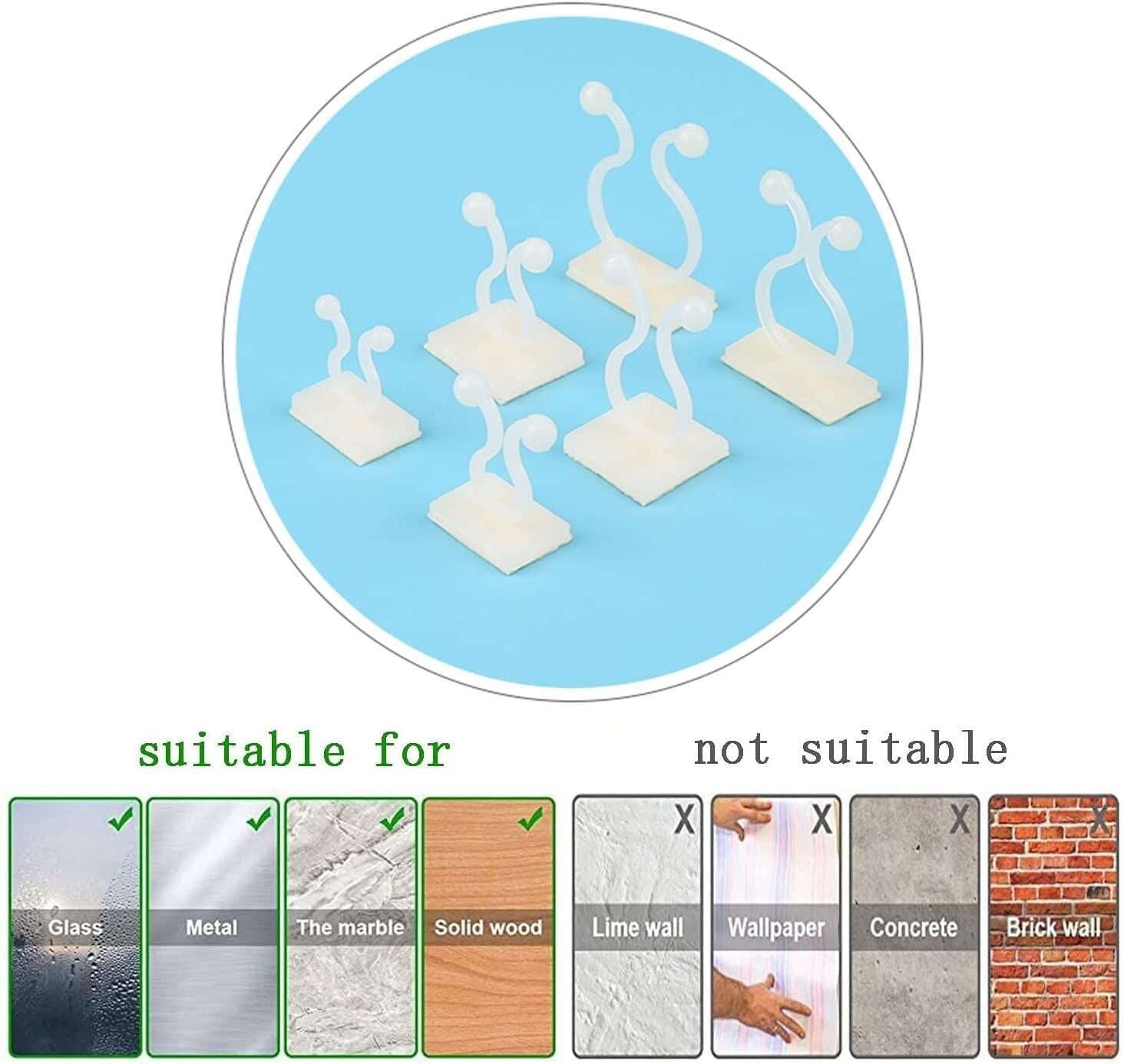 Invisible Plant Fixture Clip Climbing Wall Self Adhesive Tied Vine Buckle Hook