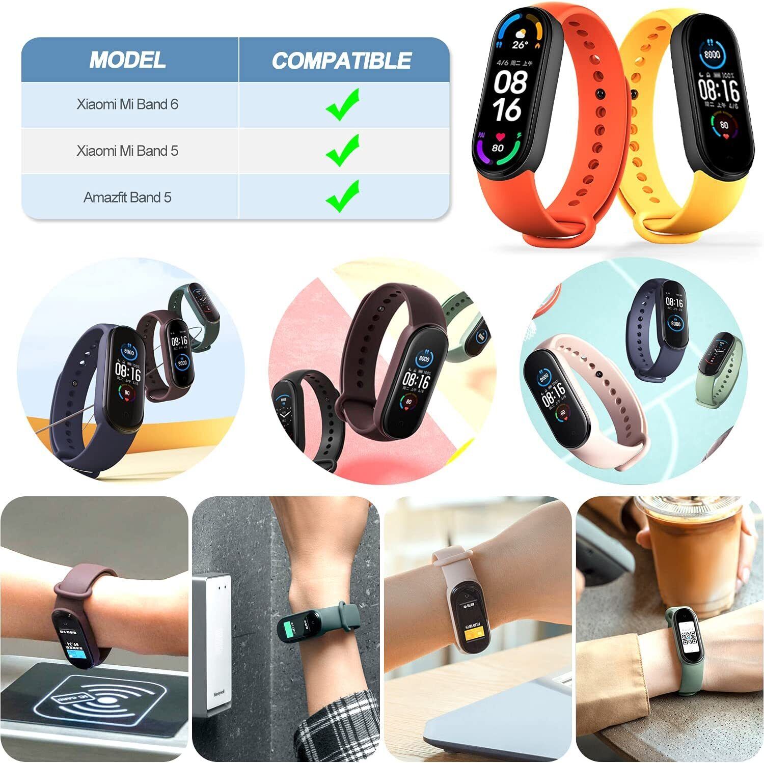 For Xiaomi Mi Band 7 Band Strap Replacement Silicone Wrist Watchband