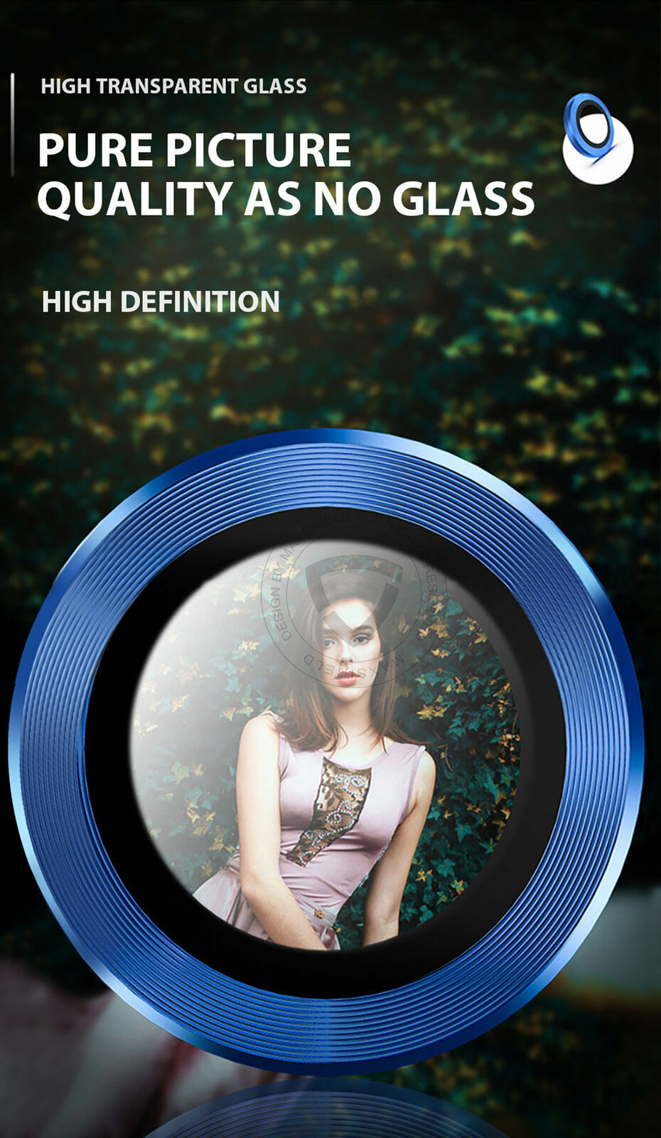 [3 Packs]For iPhone 14 Series Camera Lens Metal Ring Tempered Glass Screen Protector