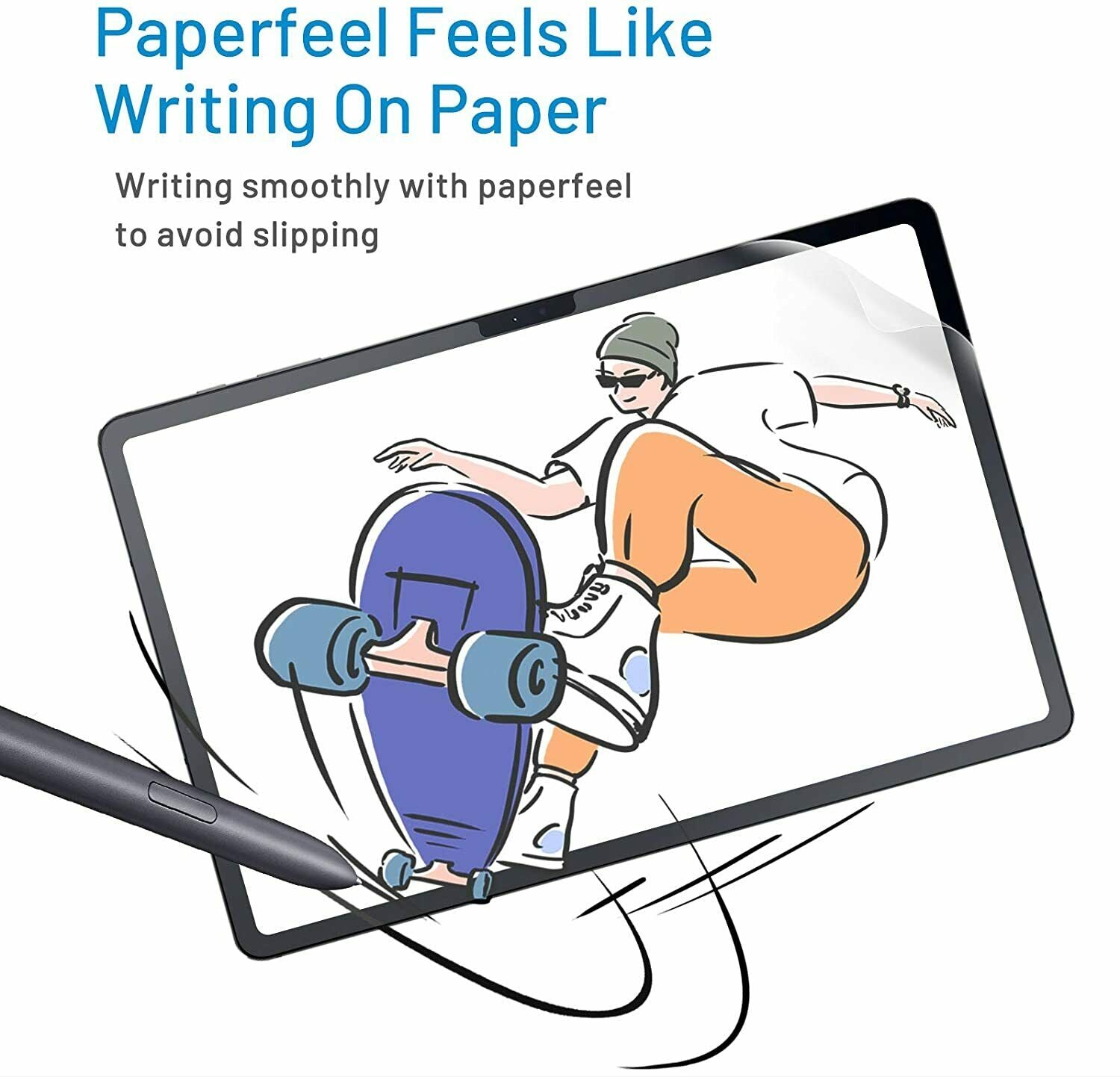 For Galaxy Tab S8 Plus Ultra Paper Like Screen Protector Matte Film Draw Sketch