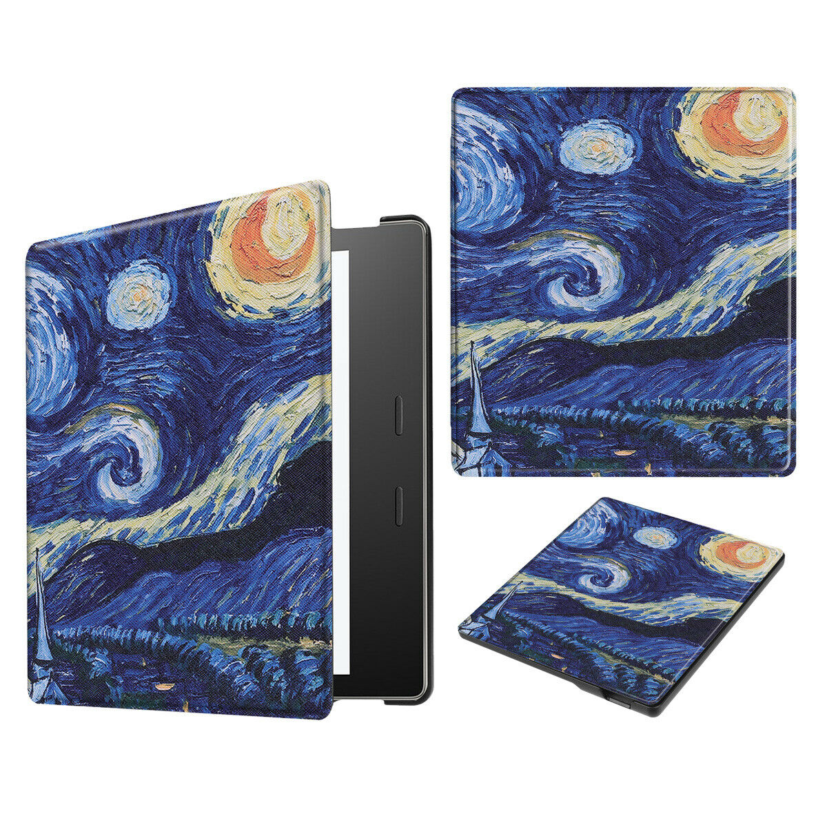 For New Amazon All New Kindle 2019  Painting Leather Smart Cover--Flower
