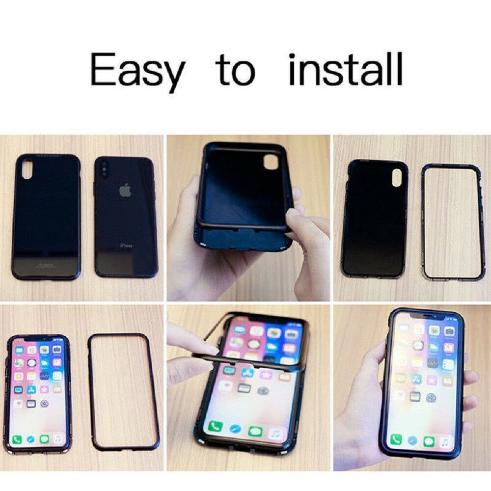 iPhone XR Case Metal Luxury Thin Slim Shockproof Cover For Apple Phone-Red