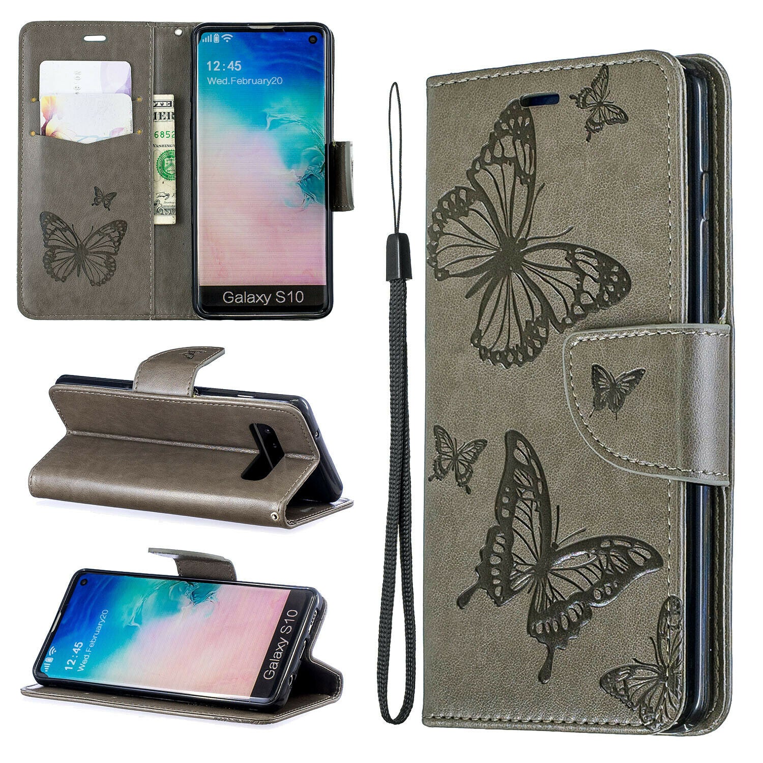 For Samsung Galaxy Note 10 Plus Phone Case Leather Wallet Cover